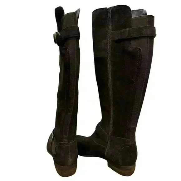 CROWN VINTAGE BLAZE BRIWN SUEDE KNEE HIGH RIDING BOOTS SIZE 6 - Picture 7 of 14